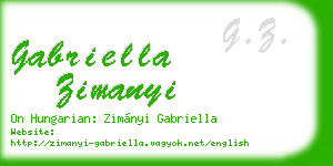 gabriella zimanyi business card