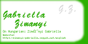 gabriella zimanyi business card